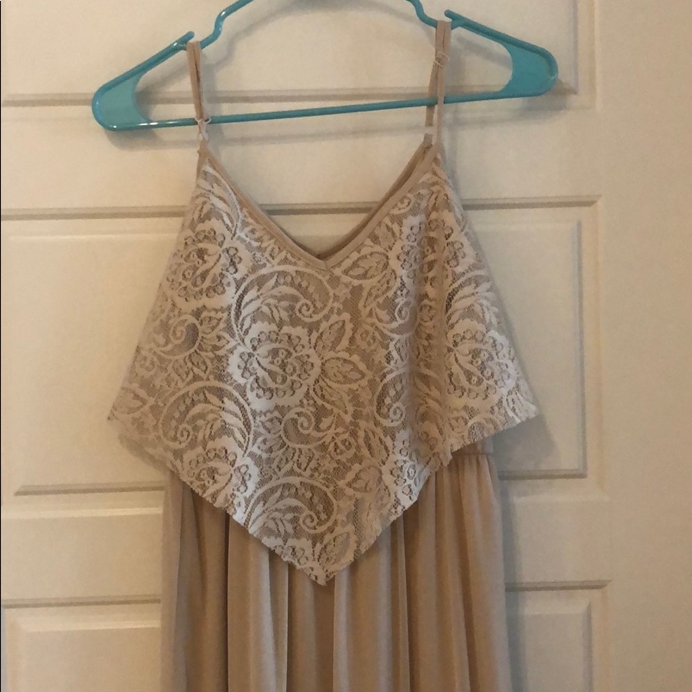 Long Formal Light Blush/Tan Dress
